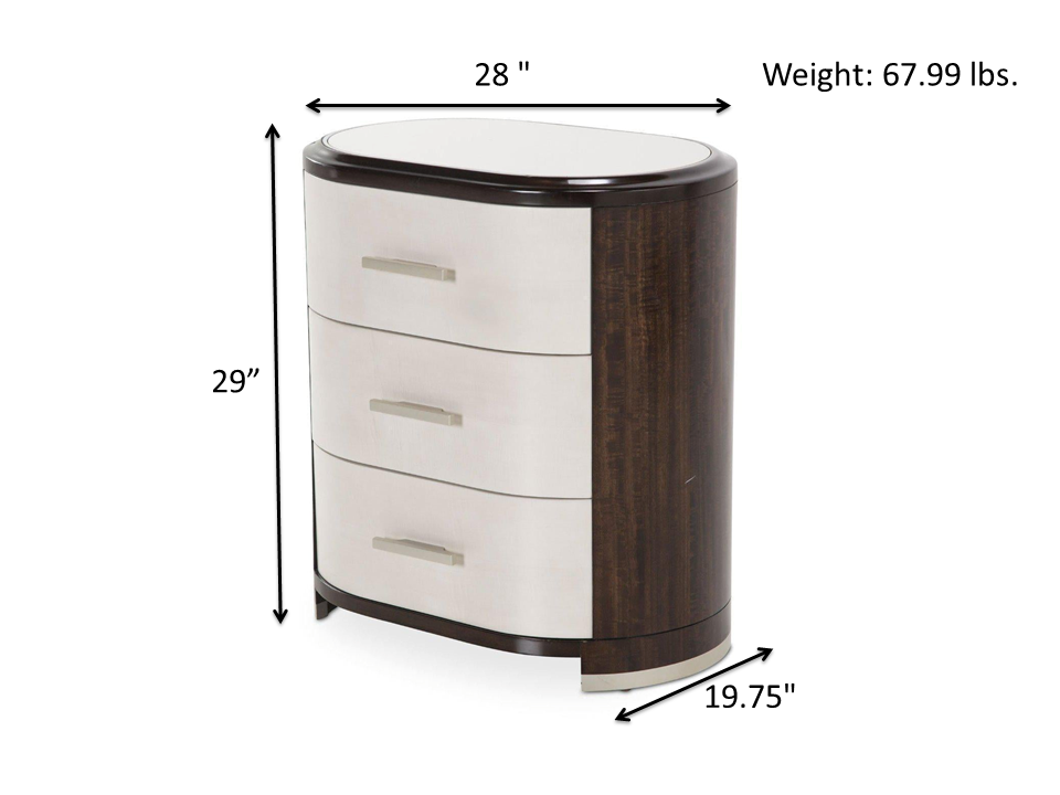 Paris Chic Nightstand-Nightstands-Leahyco