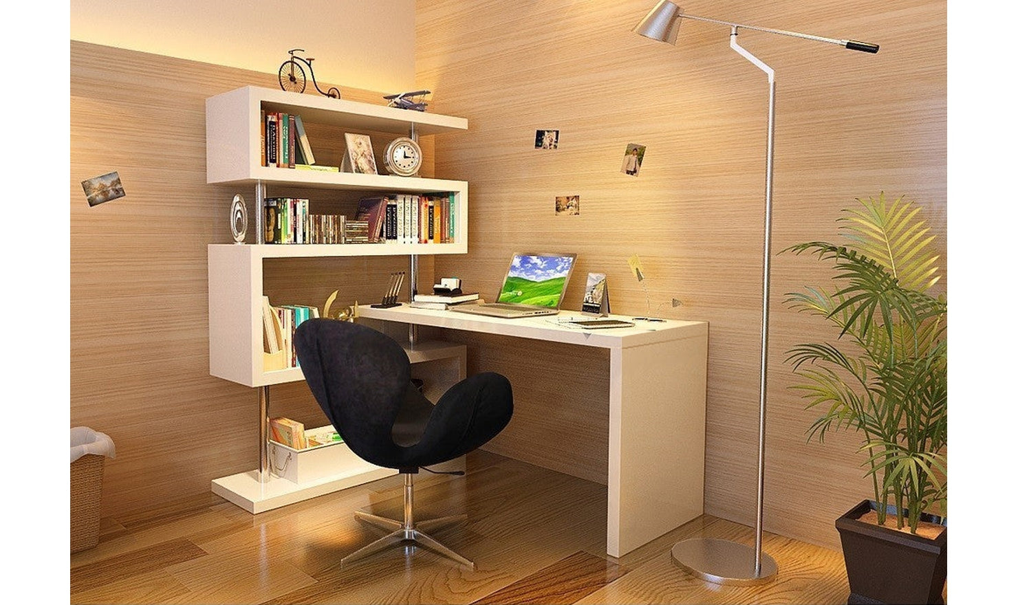 Paris paname Modern Office Desk-Desks-Leahyco