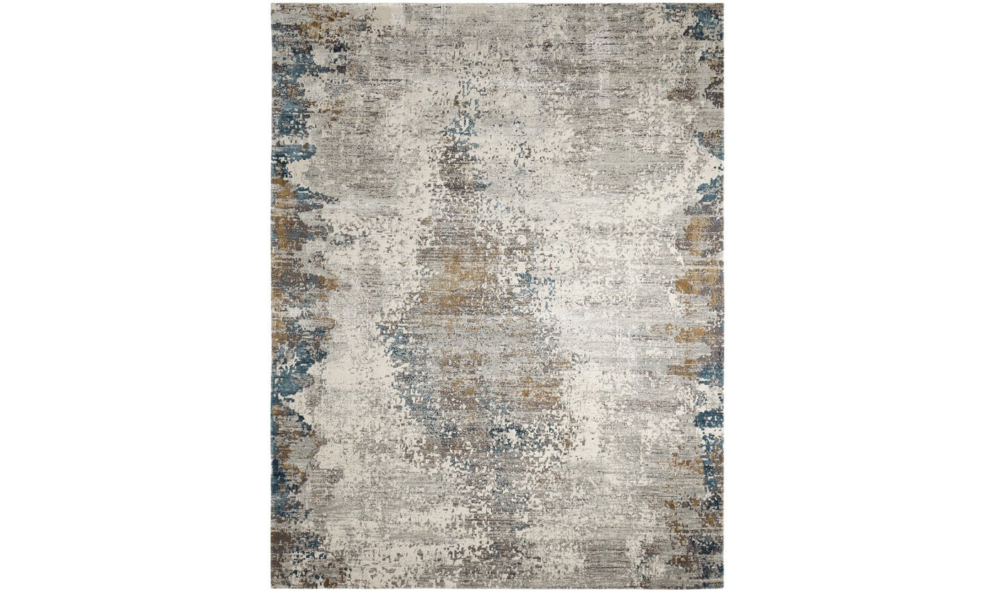 Pearl Grey / Multi Power Loom-Rugs-Leahyco