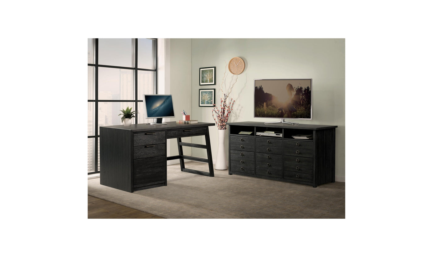 Perspectives Single Pedestal Desk-Desks-Leahyco