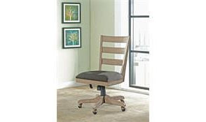 Perspectives Wood Back Uph Desk Chair-Desk Chairs-Leahyco