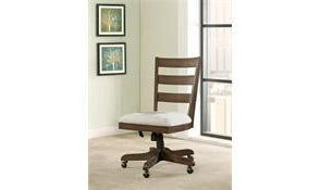 Perspectives Wood Back Uph Desk Chair-Desk Chairs-Leahyco