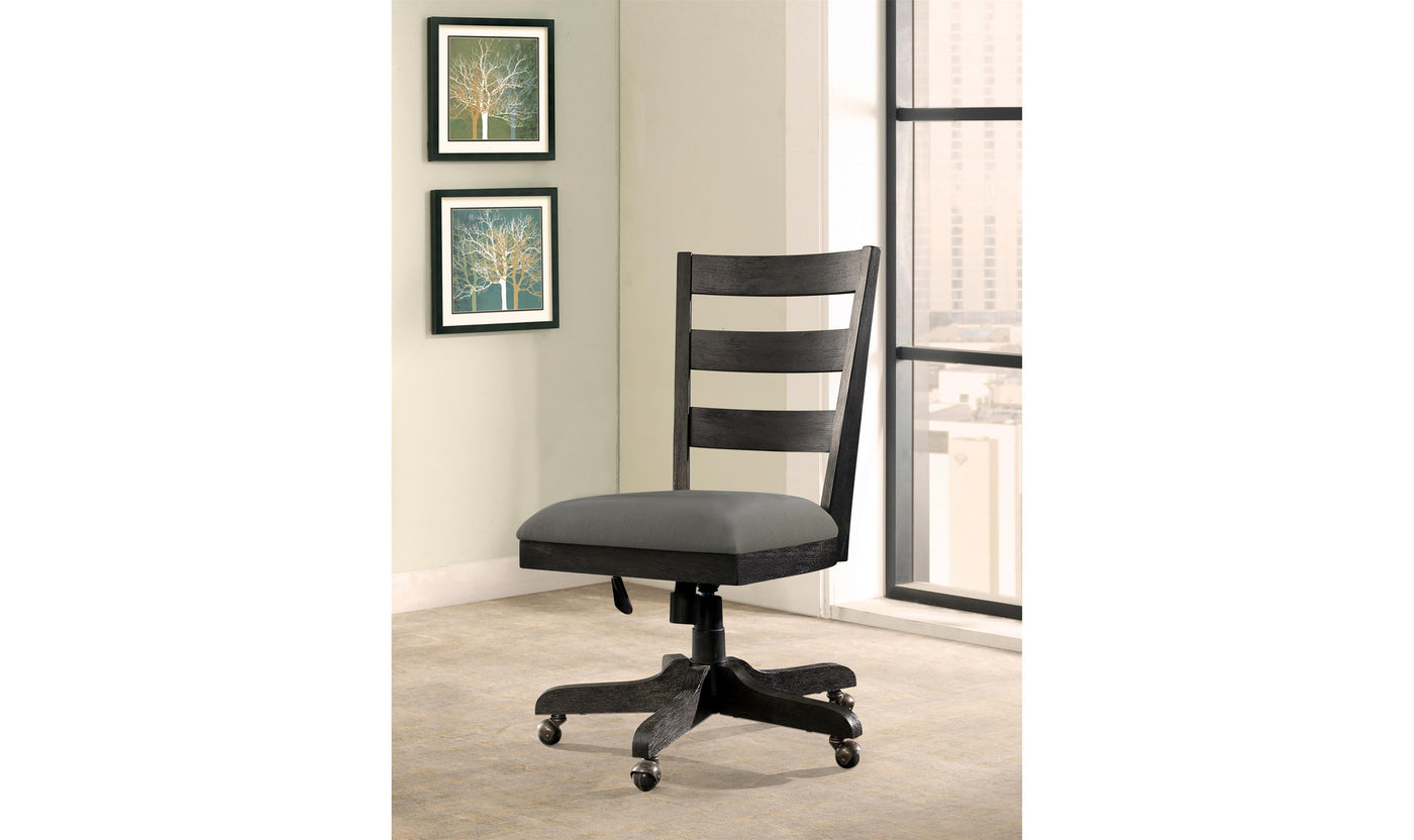 Perspectives Wood Back Uph Desk Chair-Desk Chairs-Leahyco