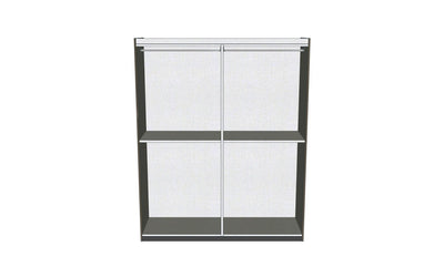 Platinum Wardrobe with Mirrors-Wardrobes-Leahyco