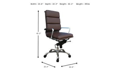 Plush High Back Office Chair-Chairs-Leahyco