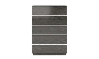 Porto 5-Drawer Chest, Ash Grey-Storage Chests-Leahyco