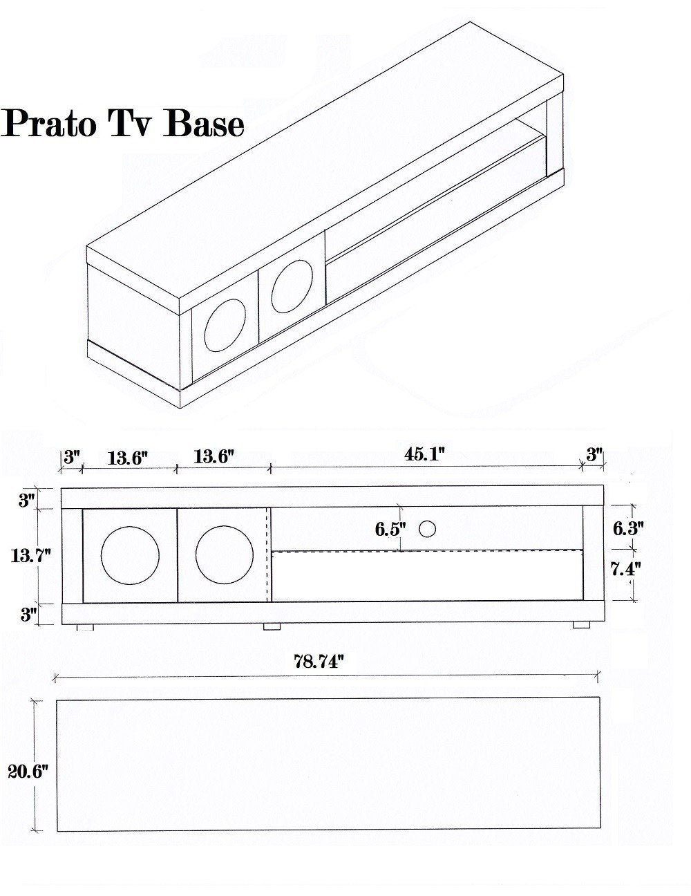 Prato Modern TV Base-Entertainment Centers & Tv Stands-Leahyco