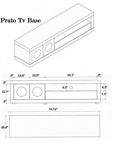 Prato Modern TV Base-Entertainment Centers & Tv Stands-Leahyco