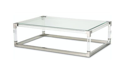 Rectangular Cocktail Table (2 Pc) - Acrylic Legs-Coffee Tables-Leahyco