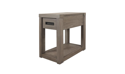 Riata Gray Chairside Table-End Tables-Leahyco