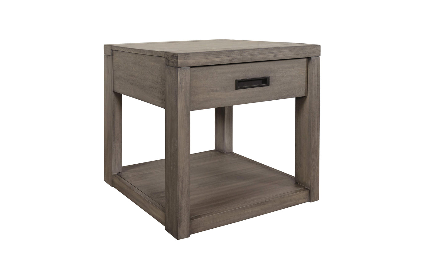 Riata Gray End Table-End Tables-Leahyco