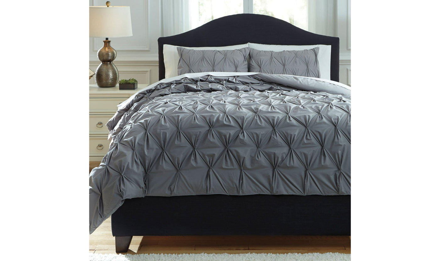 Rimy Gray Comforter Set - Leahyco-Beddings-Leahyco