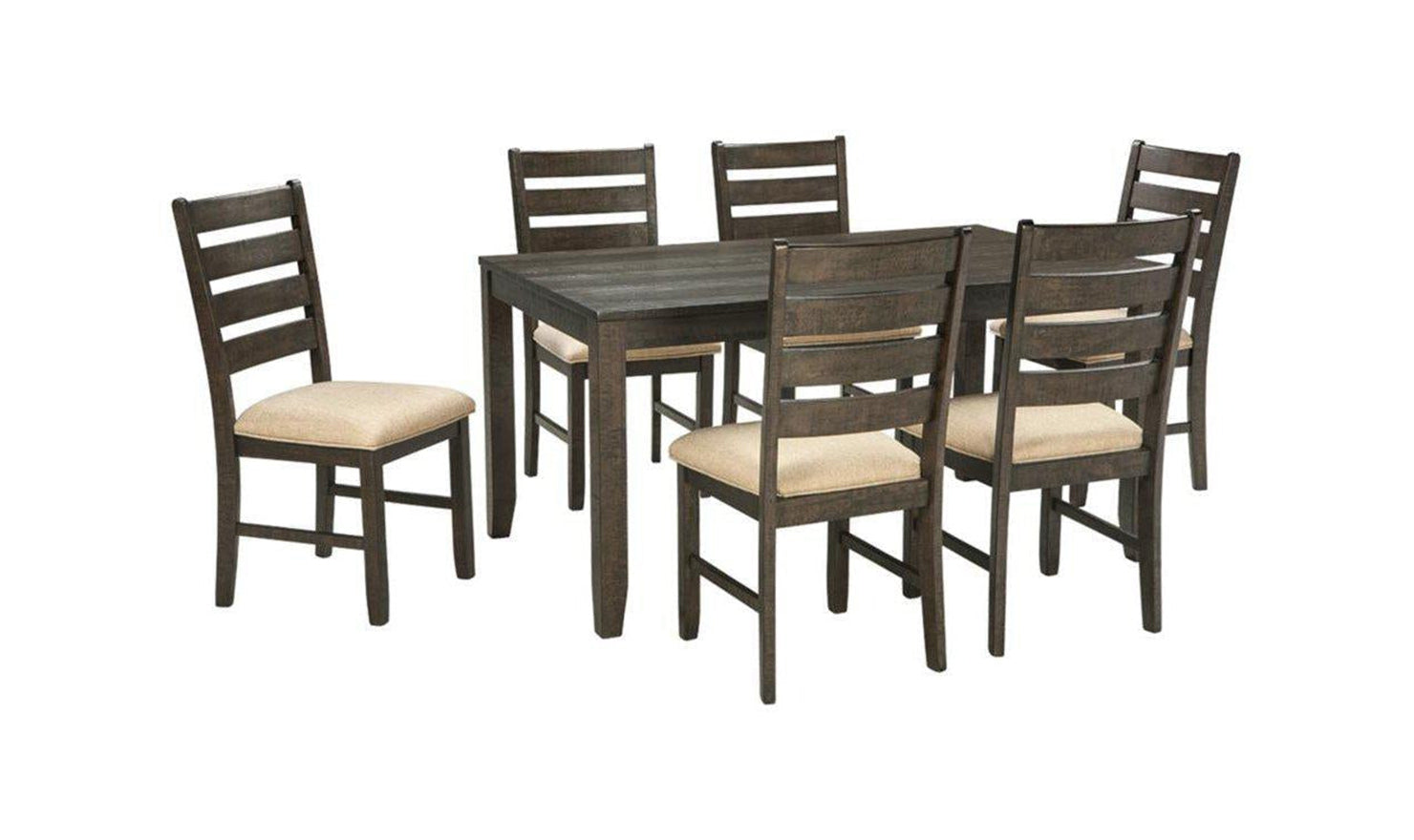 Rokane Dining Room Table Set (7/CN)-Dining Sets-Leahyco