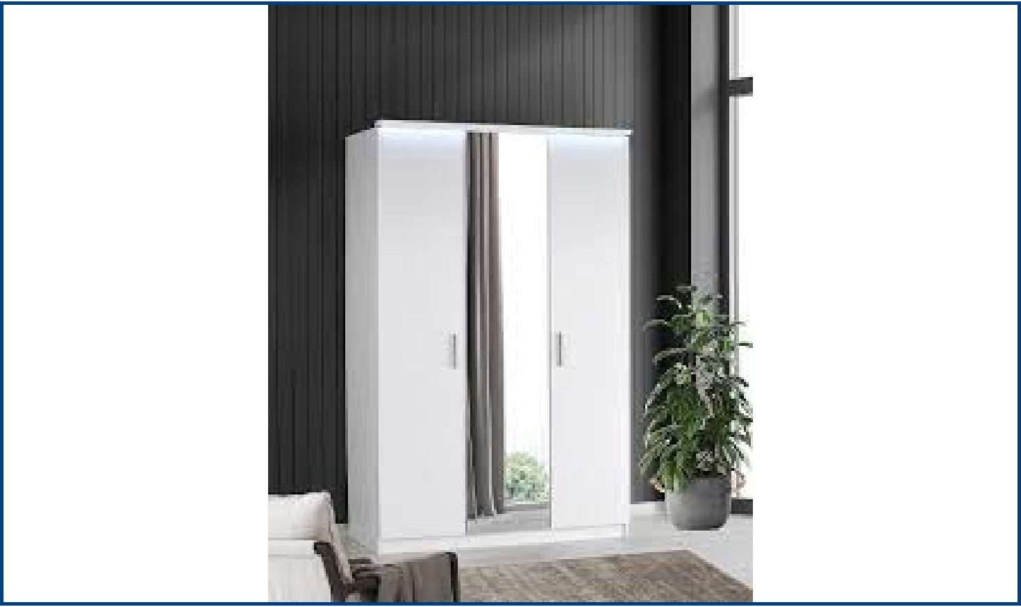 Roma 3 Door Wardrobe-Wardrobes-Leahyco