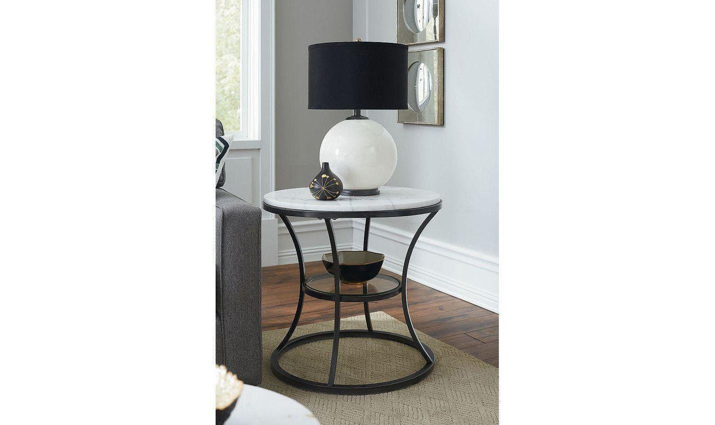 Round End Table-End Tables-Leahyco