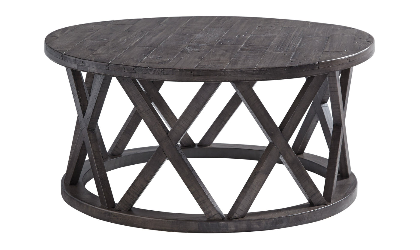 Sharzane Round Cocktail Table-End Tables-Leahyco