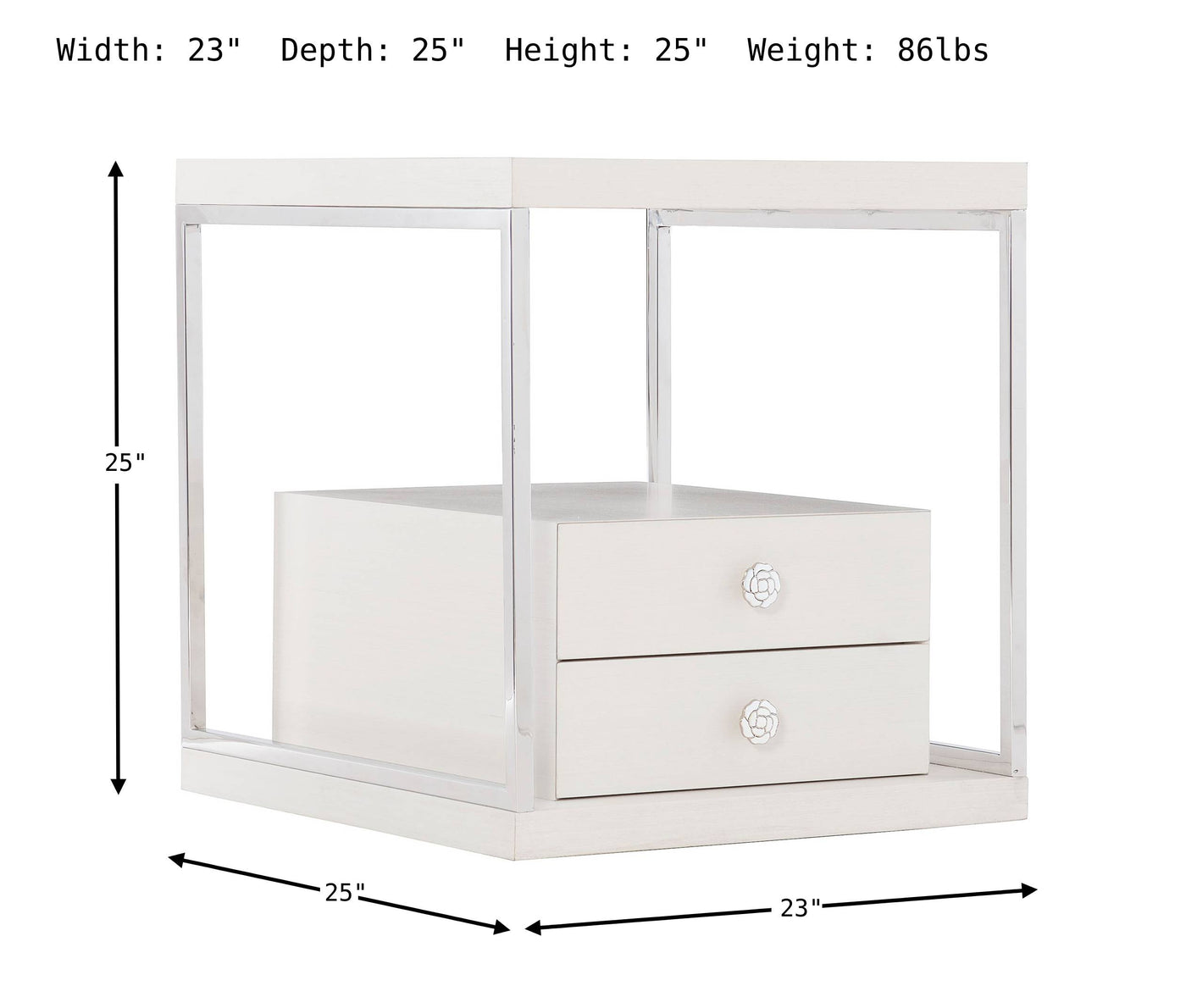 Silhouette 2-Drawers Side Table-End Tables-Leahyco