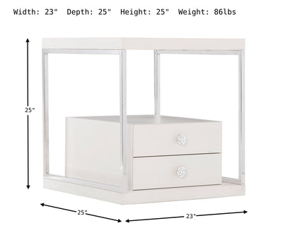 Silhouette 2-Drawers Side Table-End Tables-Leahyco