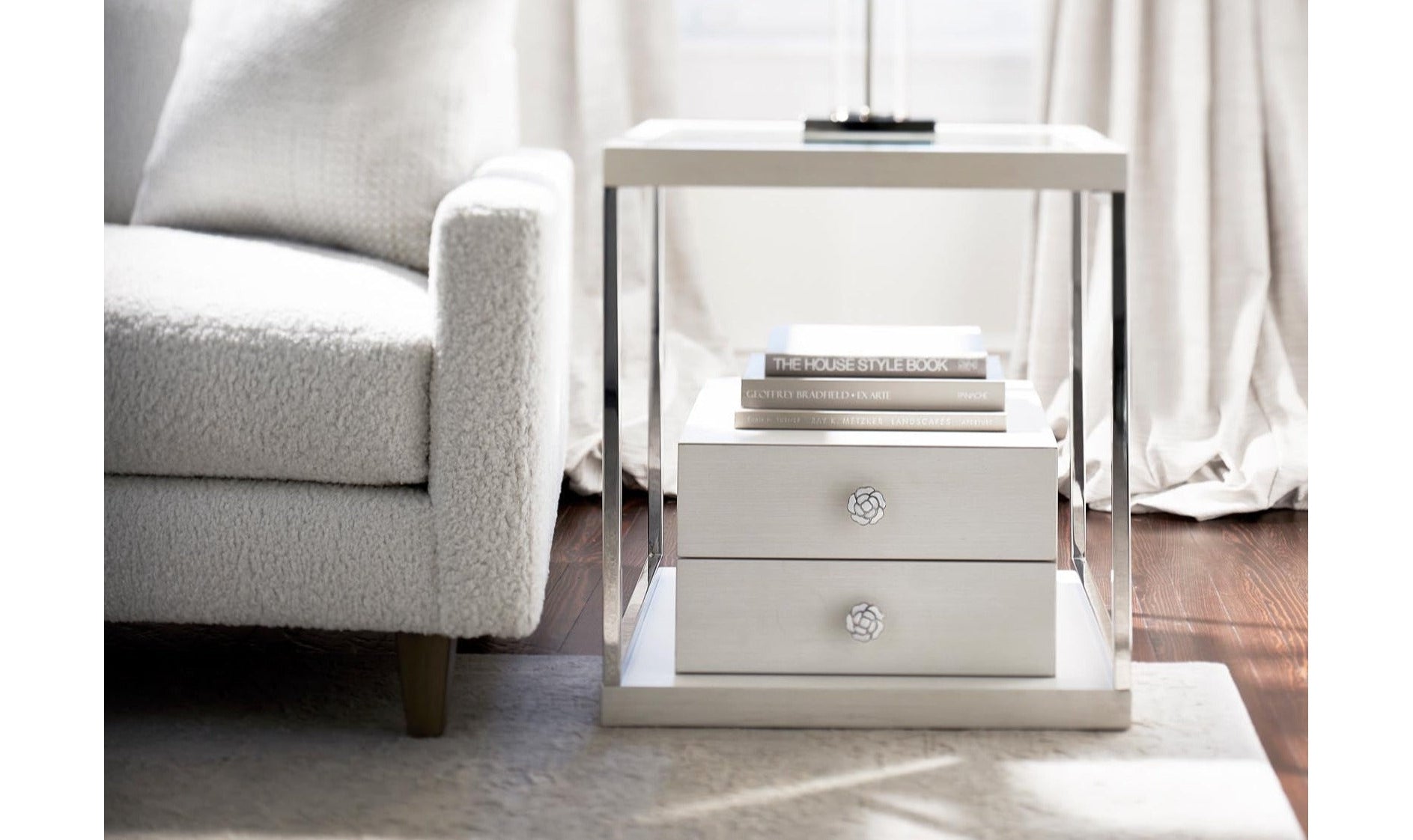 Silhouette 2-Drawers Side Table-End Tables-Leahyco