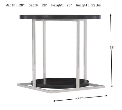 Silhouette Black Side Table-End Tables-Leahyco