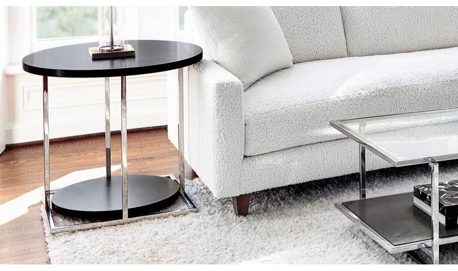 Silhouette Black Side Table-End Tables-Leahyco