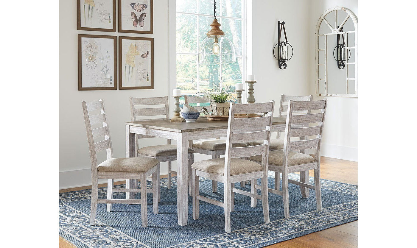 Skempton Dining Room Table and 6 Chairs (Set of 7)-Dining Sets-Leahyco