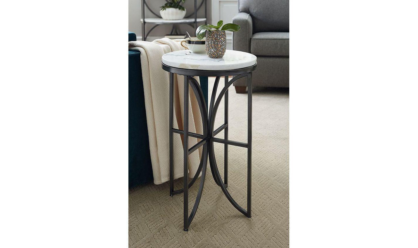 SMALL ROUND ACCENT TABLE-End Tables-Leahyco