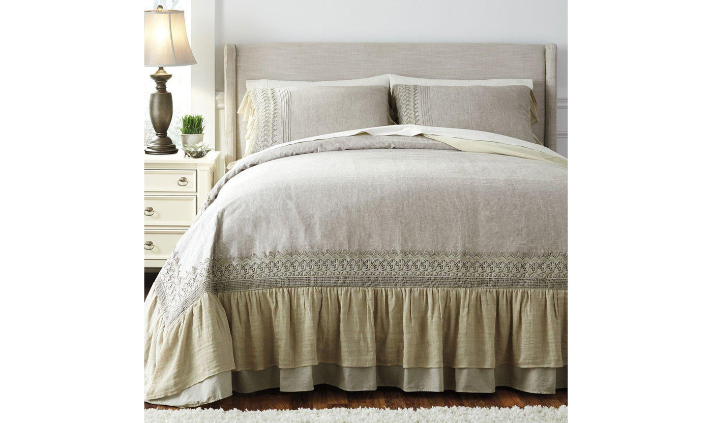 Solid Gray Duvet Cover Set-Beddings-Leahyco