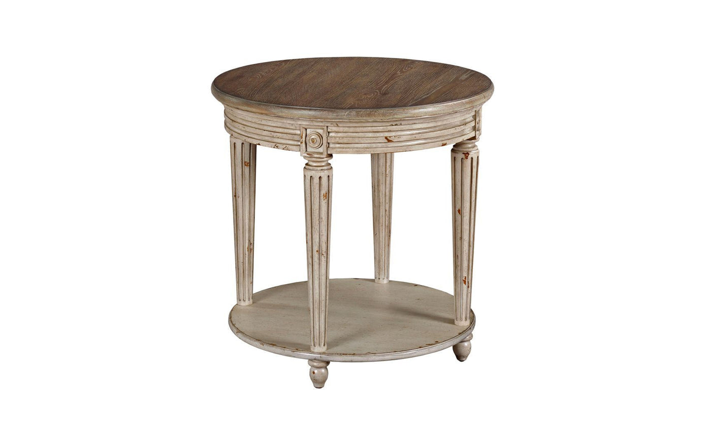 SOUTHBURY ROUND END TABLE-End Tables-Leahyco