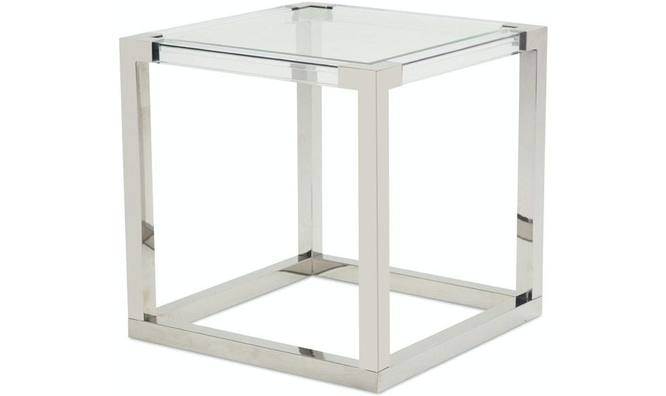 Square End Table (2 Pc) - Stainless Steel Legs-End Tables-Leahyco