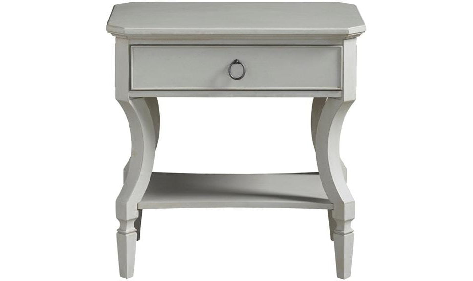 SUMMER HILL DRAW NIGHT TABLE - GREY-Nightstands-Leahyco