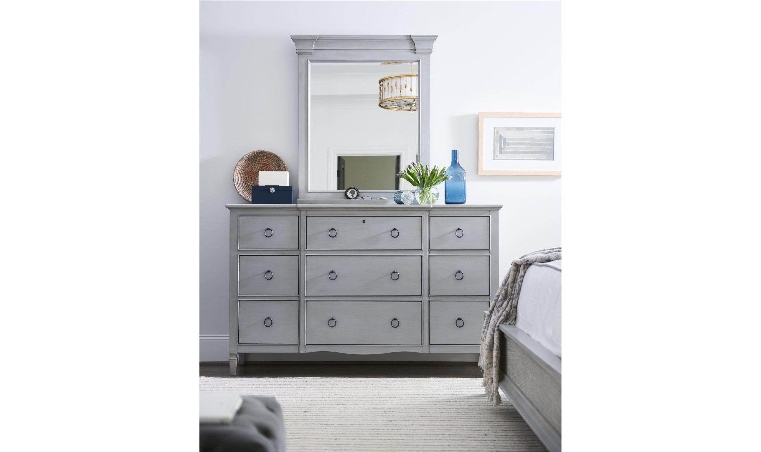 Summer Hill Nine Drawer Dresser - GREY-Dressers-Leahyco