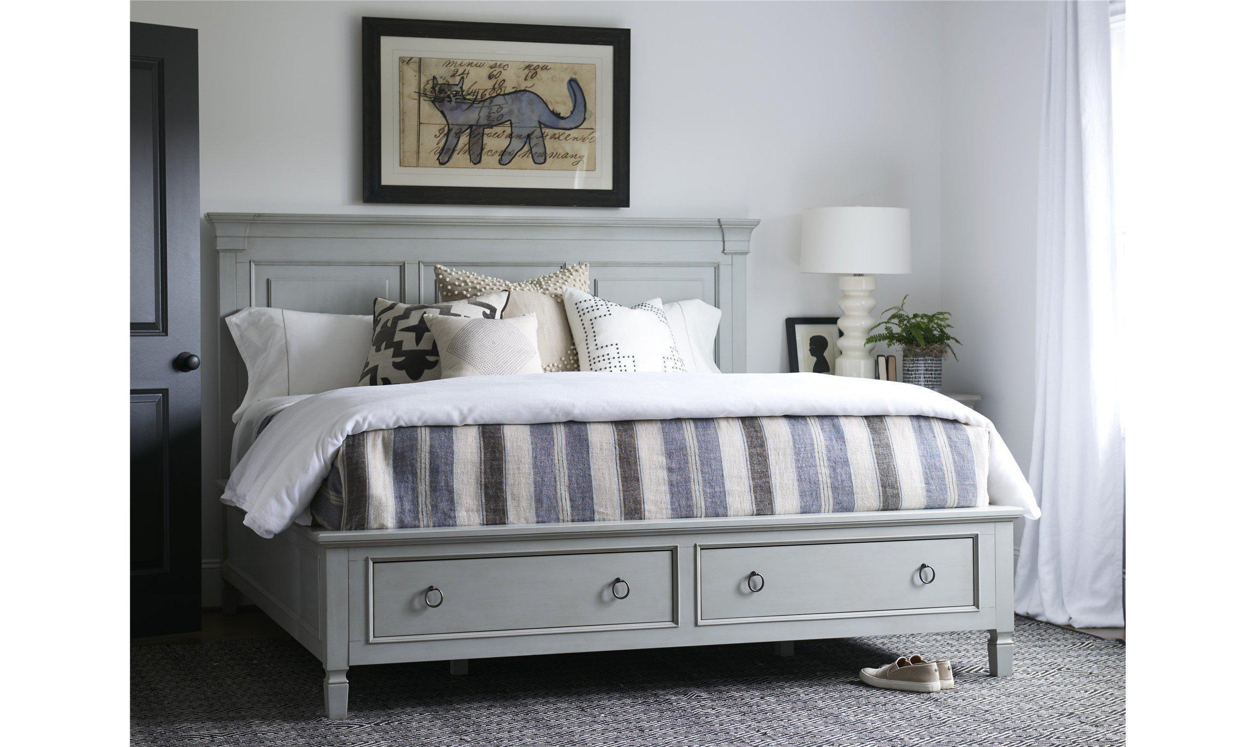 Summer Hill Storage Bed - Grey-Beds-Leahyco