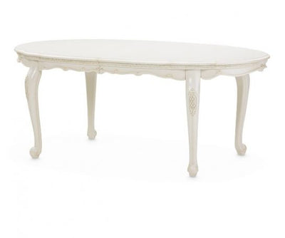 Lavelle Oval Wood Dining Table in Pearl Finish