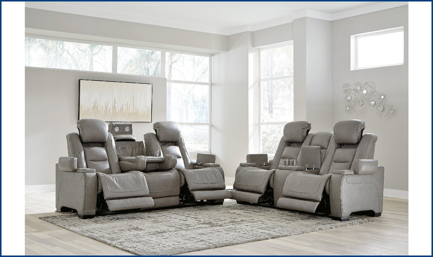 The Man-Den Power-Reclining Living Set-Living Room Sets-Leahyco