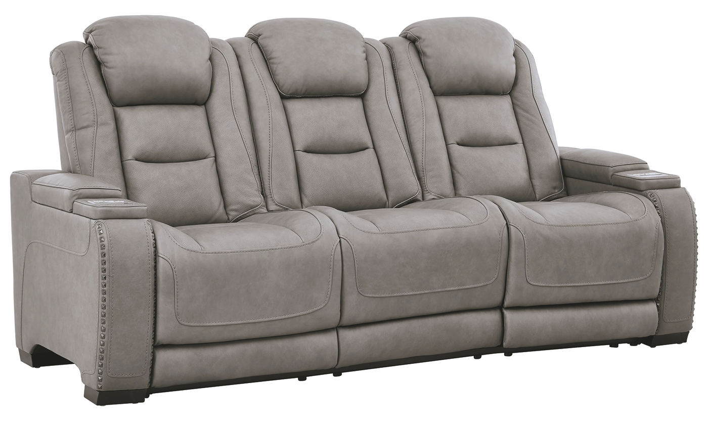 The Man-Den Power-Reclining Sofa with Adjustable Headrest-Sofas-Leahyco