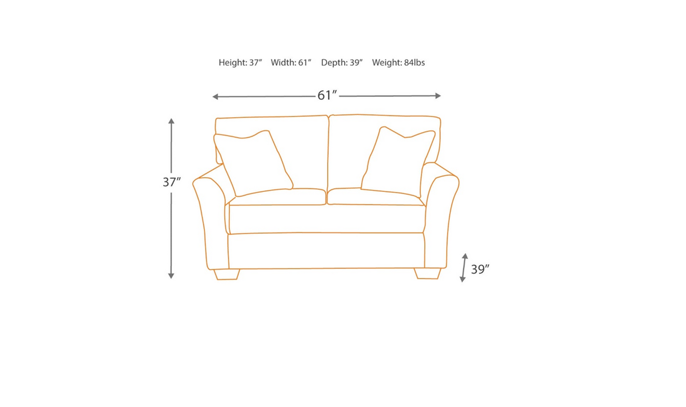 Tibbee Loveseat-Loveseats-Leahyco