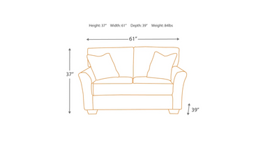 Tibbee Loveseat-Loveseats-Leahyco