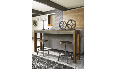 Torjin Counter Ht Dining Table - Brown/Gray-Console Tables-Leahyco