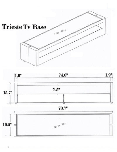 Trieste Modern Tv Base-Entertainment Centers & Tv Stands-Leahyco