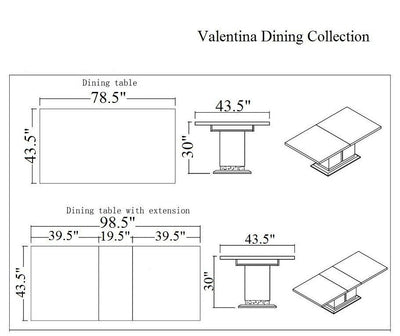 Valentina Dining Table-Dining Tables-Leahyco