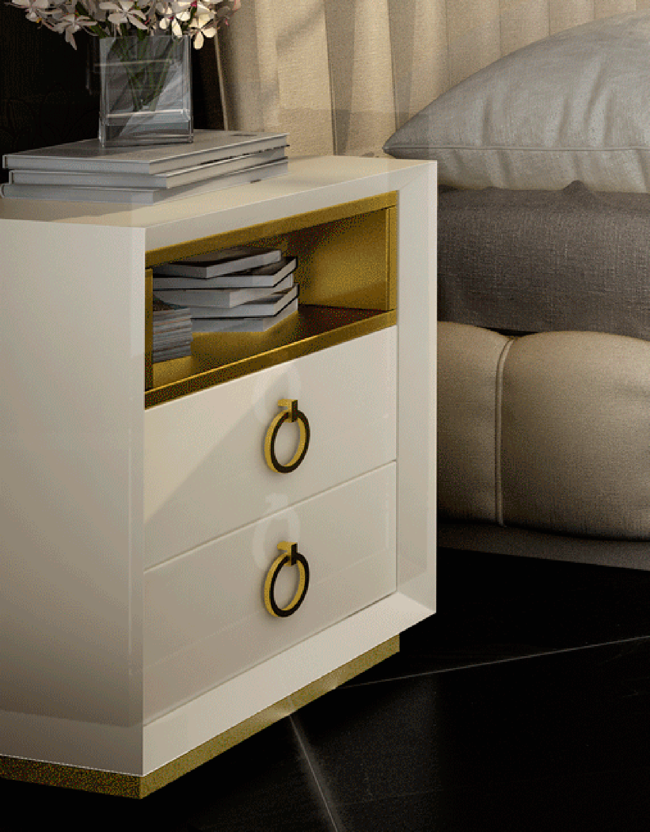 Velvet Nightstand-Nightstands-Leahyco