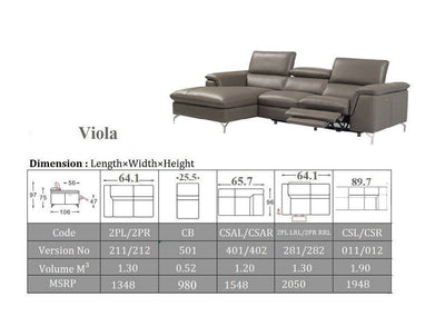 Viola Sectional Sofa-Sectional Sofas-Leahyco