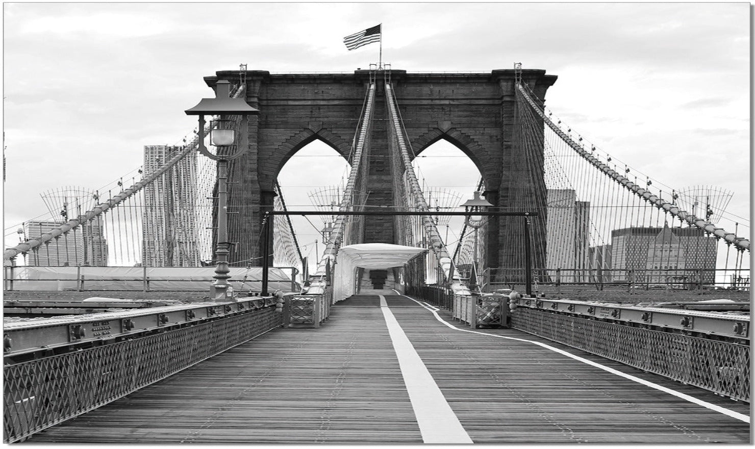 Wall Art Brooklyn Bridge Flag-Wall Art-Leahyco