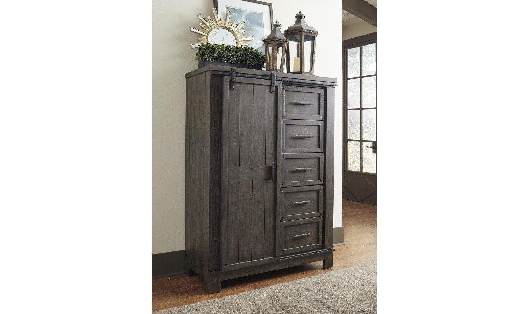 Warewood Sliding Door Chest-Storage Chests-Leahyco