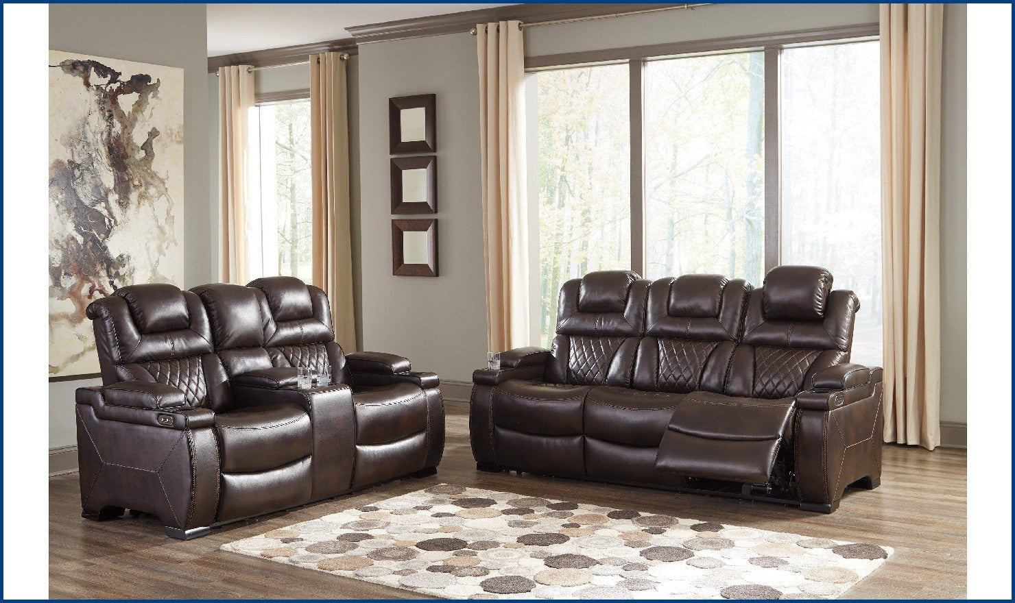 Warnerton Power Reclining Set-Living Room Sets-Leahyco