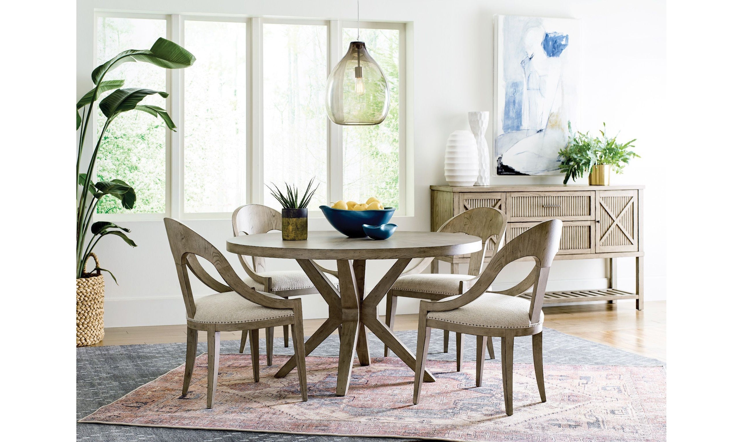 WEST FORK HARDY ROUND DINING TABLE COMPLETE-Dining Tables-Leahyco