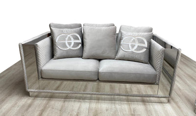 William Fabric Living Room Set in Beige