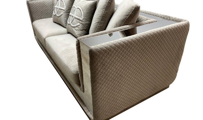 William Fabric Living Room Set in Beige