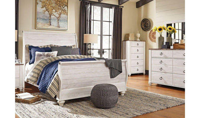 Willowton Sleigh Bedroom Set-Bedroom Sets-Leahyco